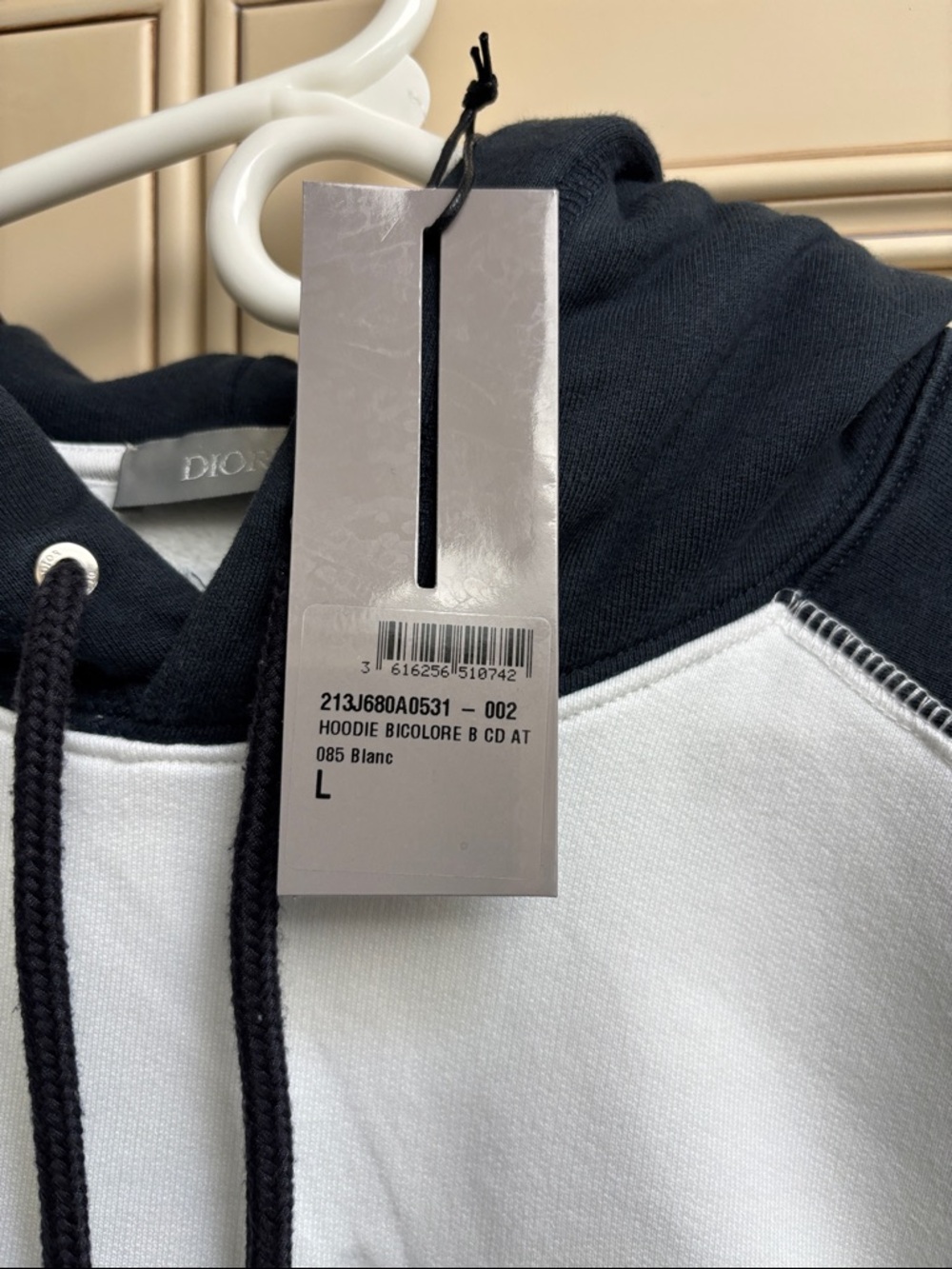 Dior Black & White Christian Dior Atelier Pullover Hoodie orig $1280 - Picture 3 of 6
